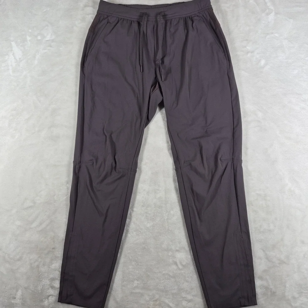Ten Thousand Interval Pants Men's Medium Gray Purple Joggers Ankle Zip Gym Train
